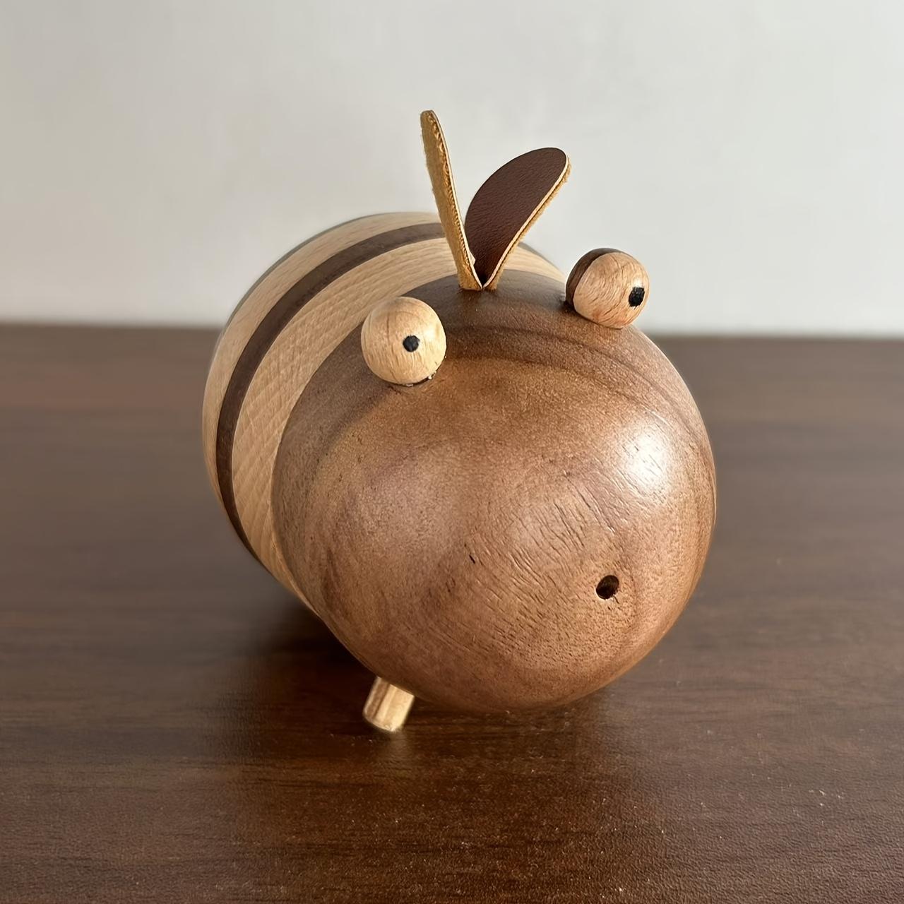 

1 шт. Причудливая деревянная зубочистка в форме пчелы Натуральное дерево, натуральная отделка, идеально подходит для декора дома, ресторана или кафе, Пасха, Хэллоуин, Рождество