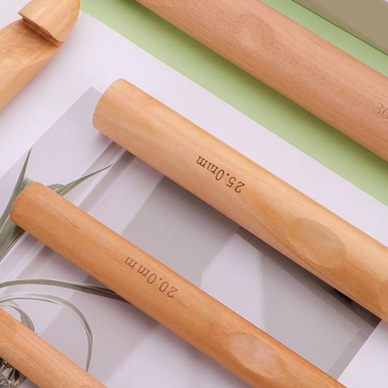 Ergonomischer Häkelhaken aus Holz für Anfänger und Erwachsene zum Stricken von Pullovern, Schals, Taschen und Socken (20 mm, 25 mm oder 30 mm)