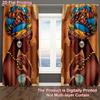 2 Pcs African beauty print curtains,suitable for bedroom,living room kitchen decoration,home decoration,window decoration