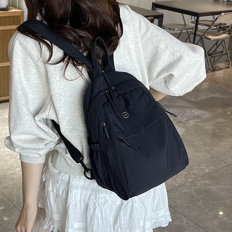 Korean Version Japanese Multi-layer Nylon Backpack New Multi-purpose Shoulder Women's Bag Korean Version Fashion Casual Lightweight Backpack