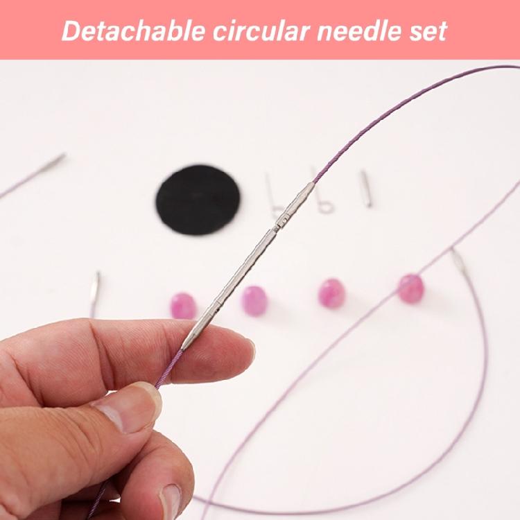 9 Pairs of Interchangeable Circular Knitting Needle Set for Knitting Sweater Sock, Aluminum Circular Knitting Needle Set