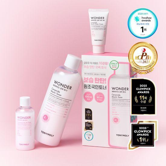 Tony Moly Wonder Ceramide Mochi Toner 500ml Promotion (+100ml + 30ml Cream)