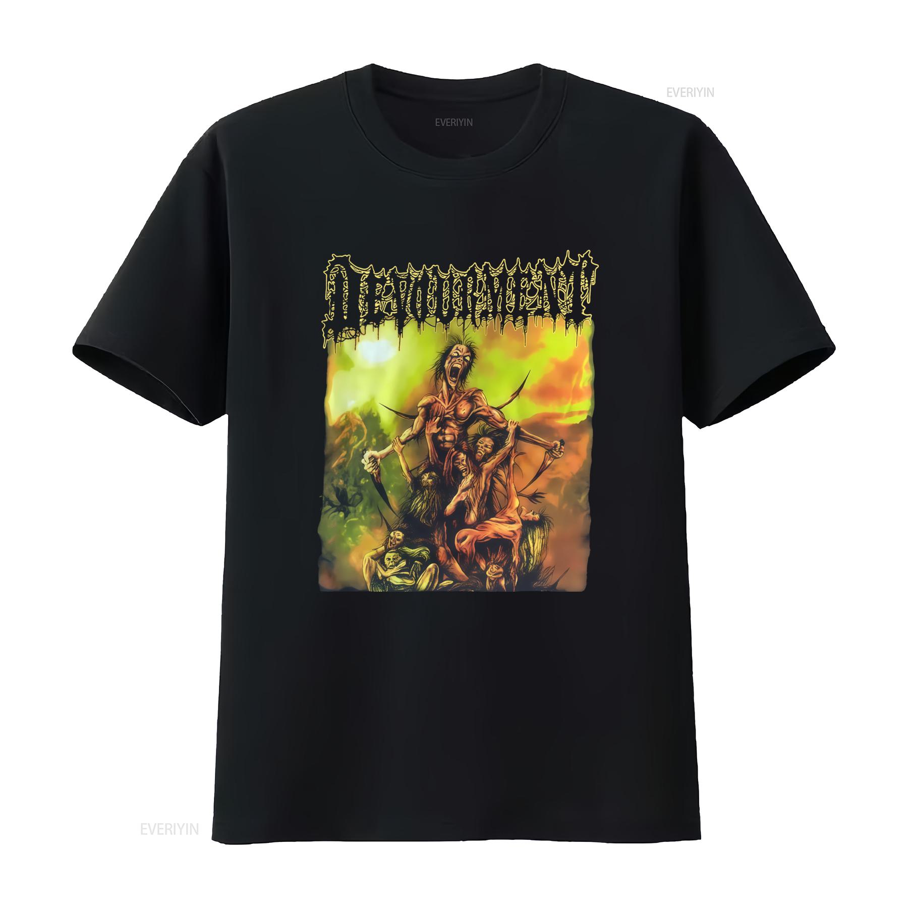 

VTg Devourment T Shirt Black Cotton Sizes S 234Xl MT905 vintage Washed streetwear fashion Casual Stylish Top For Everyday Wear 4XL
