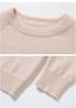 2025 Autumn/Winter Women's Thickened Cashmere Jacquard Slim Fit Knitwear Long Sleeve Round Neck Sweater