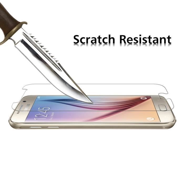 Tempered Glass for Samsung Galaxy S6 - [Pack 3] Ultra Resistant Screen Protector Glass Film [Phonillico®]