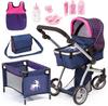 Bayer Design Doll Stroller Combi Mega Set with Hearts and Unicorn