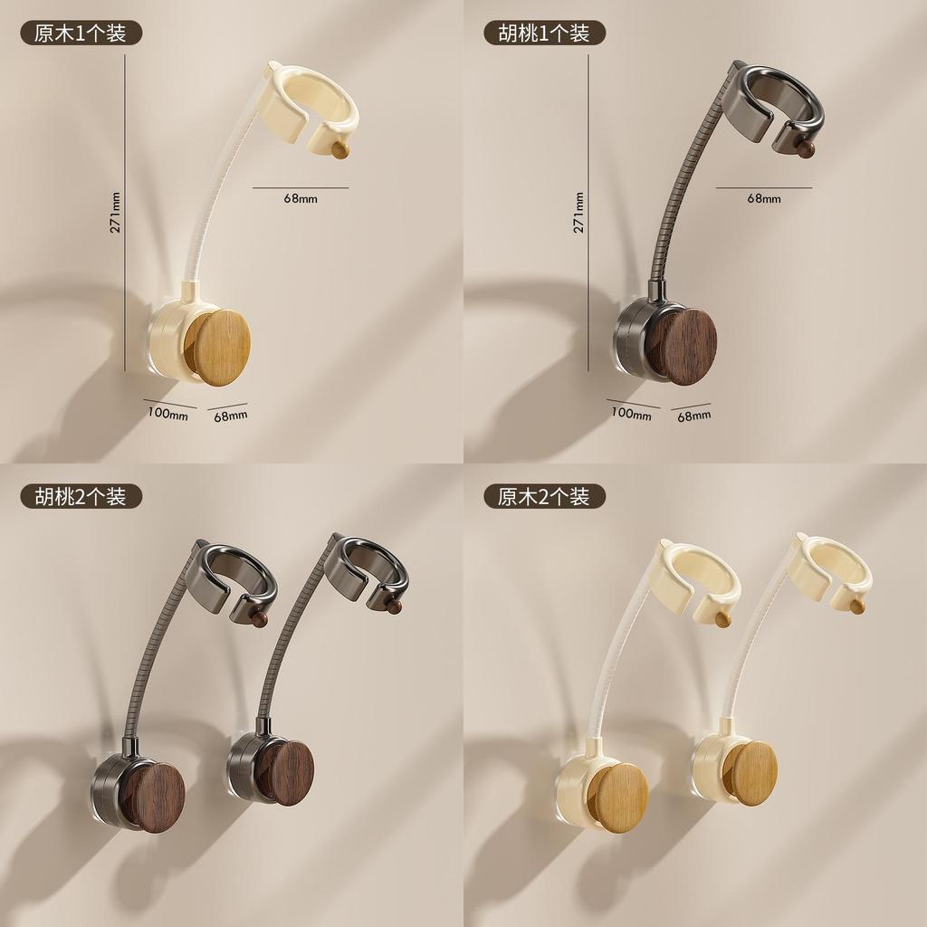 Plastic Wall Mount Hair Dryer Holder With Rotating Design For Bathroom Convenience