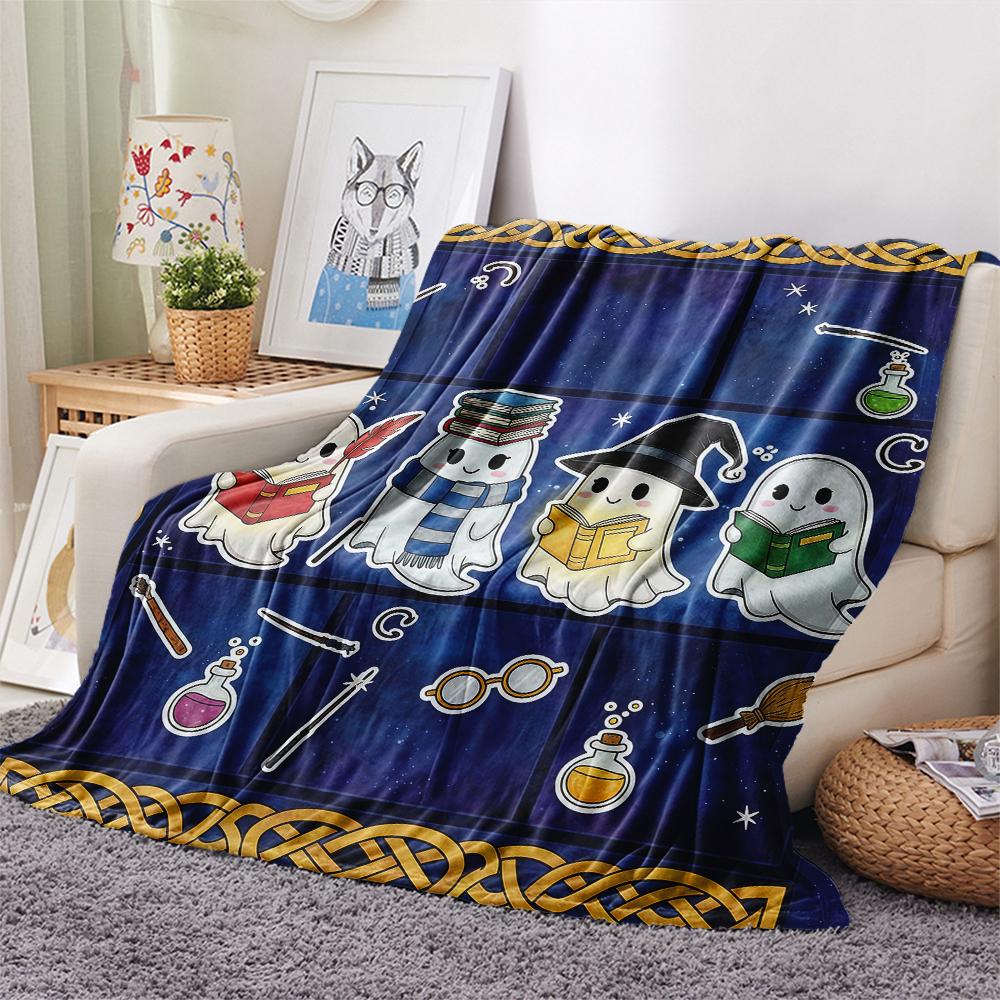 1 Pezzo Coperta in Flanella con Stampa Cartone Animato, Alta Qualità Confortevole per Tutte le Stagioni, Decorazione per la Casa, Calore e Comfort, Perfetta per Regalo di Natale Compleanno