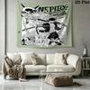 One Piece Roronoa Zoro Wall Tapestry Aesthetic Wall Hanging Printed Fabric Blanket Decorative Tapestries For Bedroom Living Room Home Decor