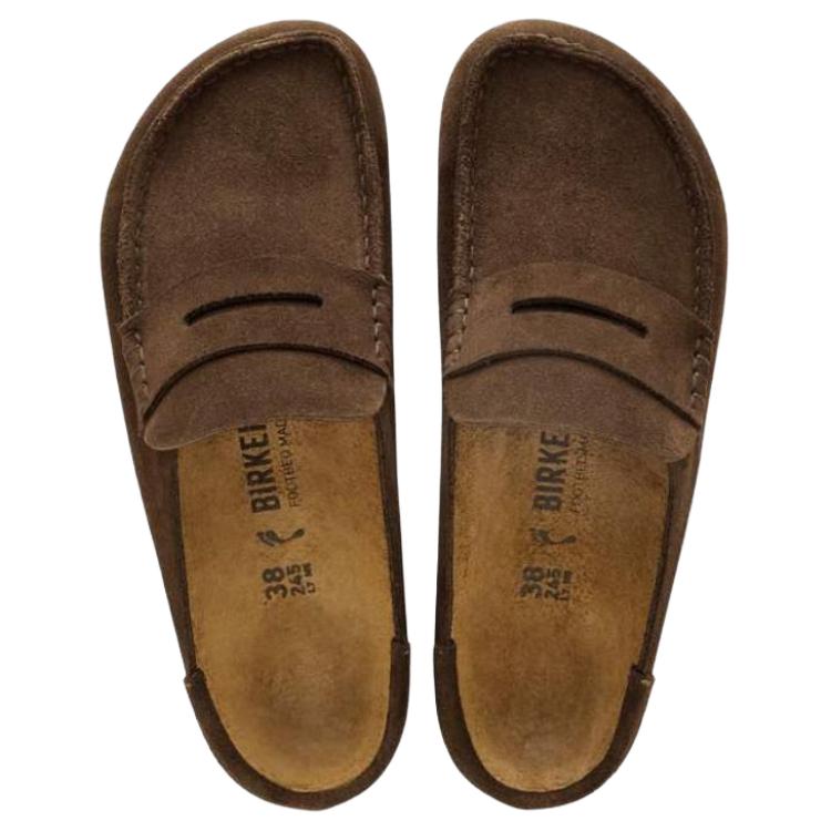 Birkenstock Naples No Special Function Closed Toe Slippers Unisex Coffee Regular Loose Fit 1031605