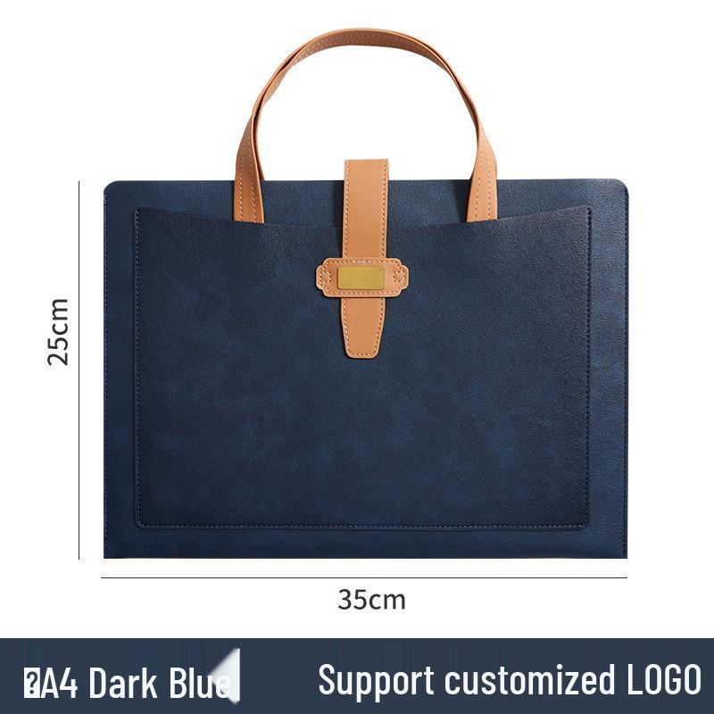 A4 Leather Document Holder with Customizable Logo