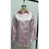 Satin Imitation Silk Long Sleeved Solid Color Women's Shirts