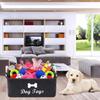 Felt Pet Toy Bin Box Cartoon Pattern Foldable Pet Toy Organizer Dog Toy Storage Basket  Clothing