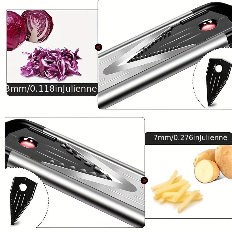 1pc, Kitchen Slicer, Stainless Steel Vegetable Slicer,Adjustable Thickness Food Mandoline Slicer for Potato Vegetable Onion,Multifunctional Vegetable