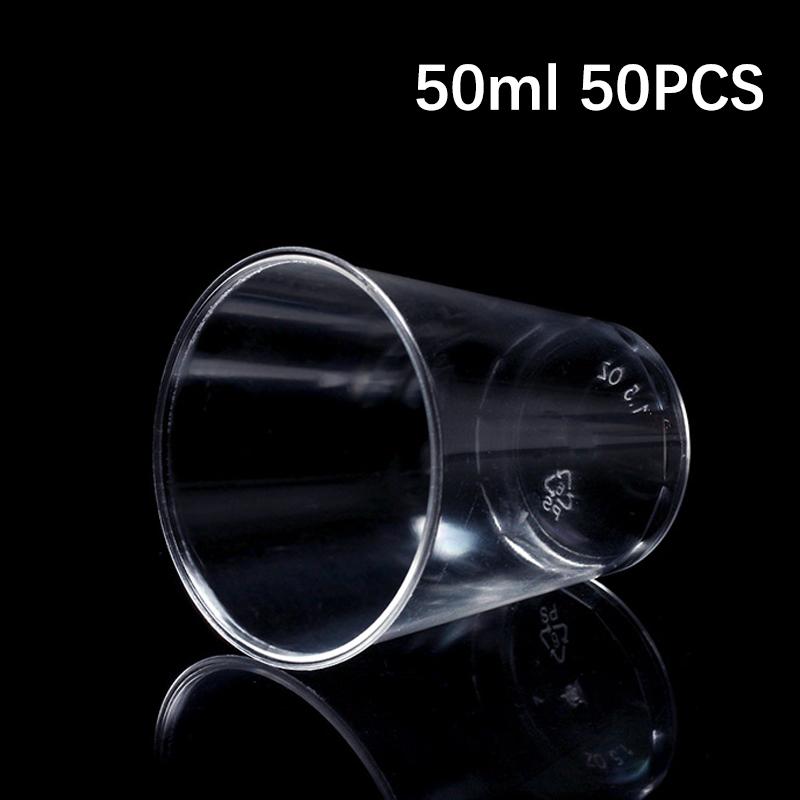 

50Pcs Mini Clear Plastic Disposable Party S Glasses Jelly Cups Plastic Cup 50ml