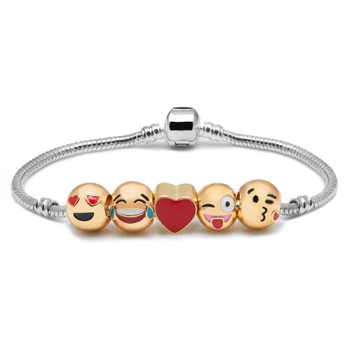 Lg-Expro Women's Gold Bracelet - Shop-Story - 5 Emojis - Plated - Unisex - 48H Delivery