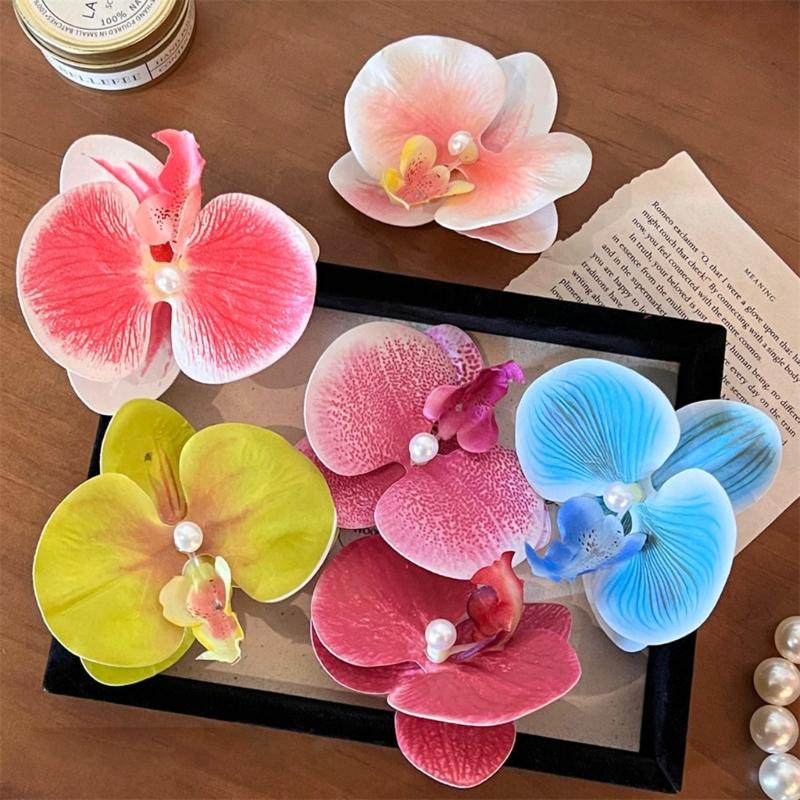 Eleganter Blummen-Haarclip Einzigartige Haarspangen Große Blume Acryl-Haarclip Schicke Haarnadel für Hochzeiten und Partys