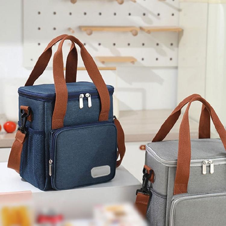 Auslaufsichere Isolierte Mahlzeitentasche Oxford-Gewebe Abnehmbarer Schultergurt Lebensmittelbehälter Lunch-Halter für Büro-Schulgebrauch