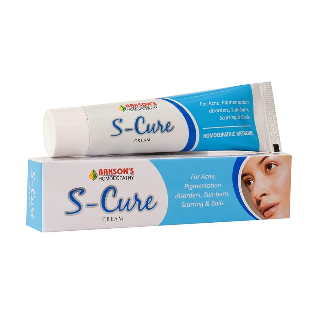 Bakson s S Cure Cream Gentle Care For Troubled Skin Uneven Tone Dark Marks Face Care 30 ml Moisture Balance Support