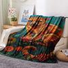 1PC Bohemian Kinkajou Art Print FlAannel Blanket, High quality Comfortable for All Seasons, Home Decor, Warmth and Comfort