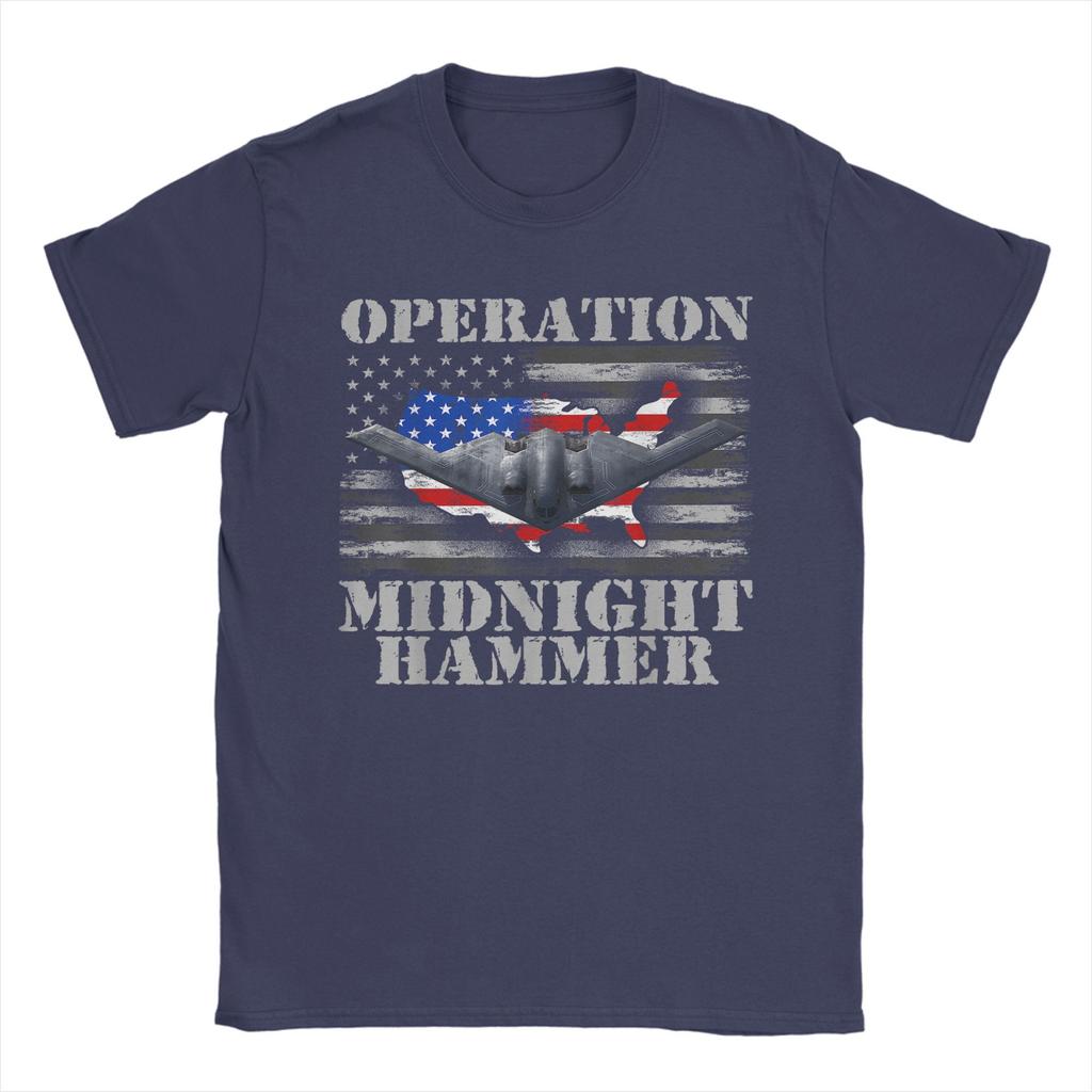 B-2 Stealth Jet Shirt Operation Midnight Hammer T-Shirt Herren Baumwolle Humorvolles T-Shirt Rundhals Kurzarm