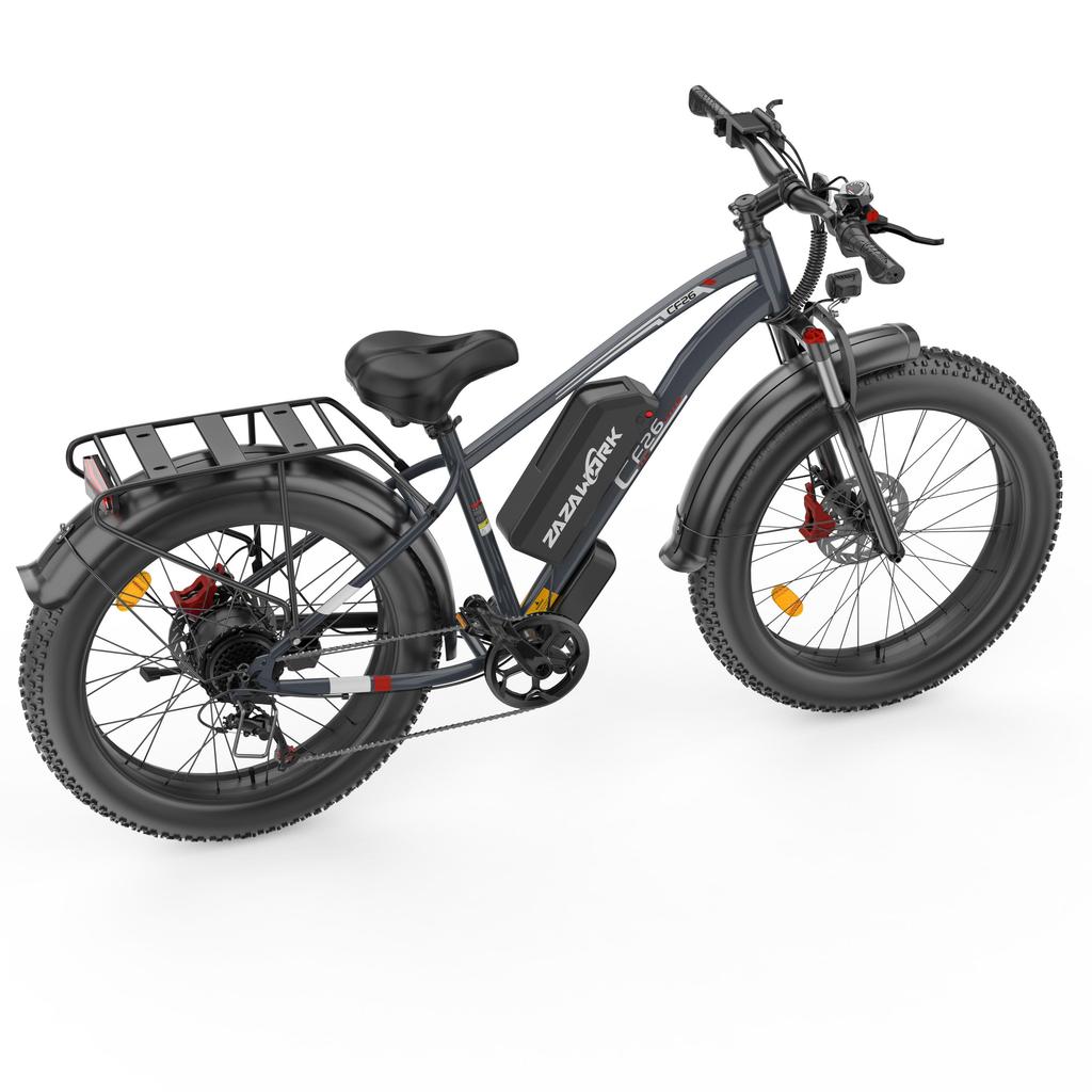ZAZAWORK Bicicletă Electrică CF26 1000W All-Terrain Roți Off-Road de 26 Inch Viteză Maximă 50KM/H Autonomie 100KM Sarcină 150KG E-Bicicletă de Munte