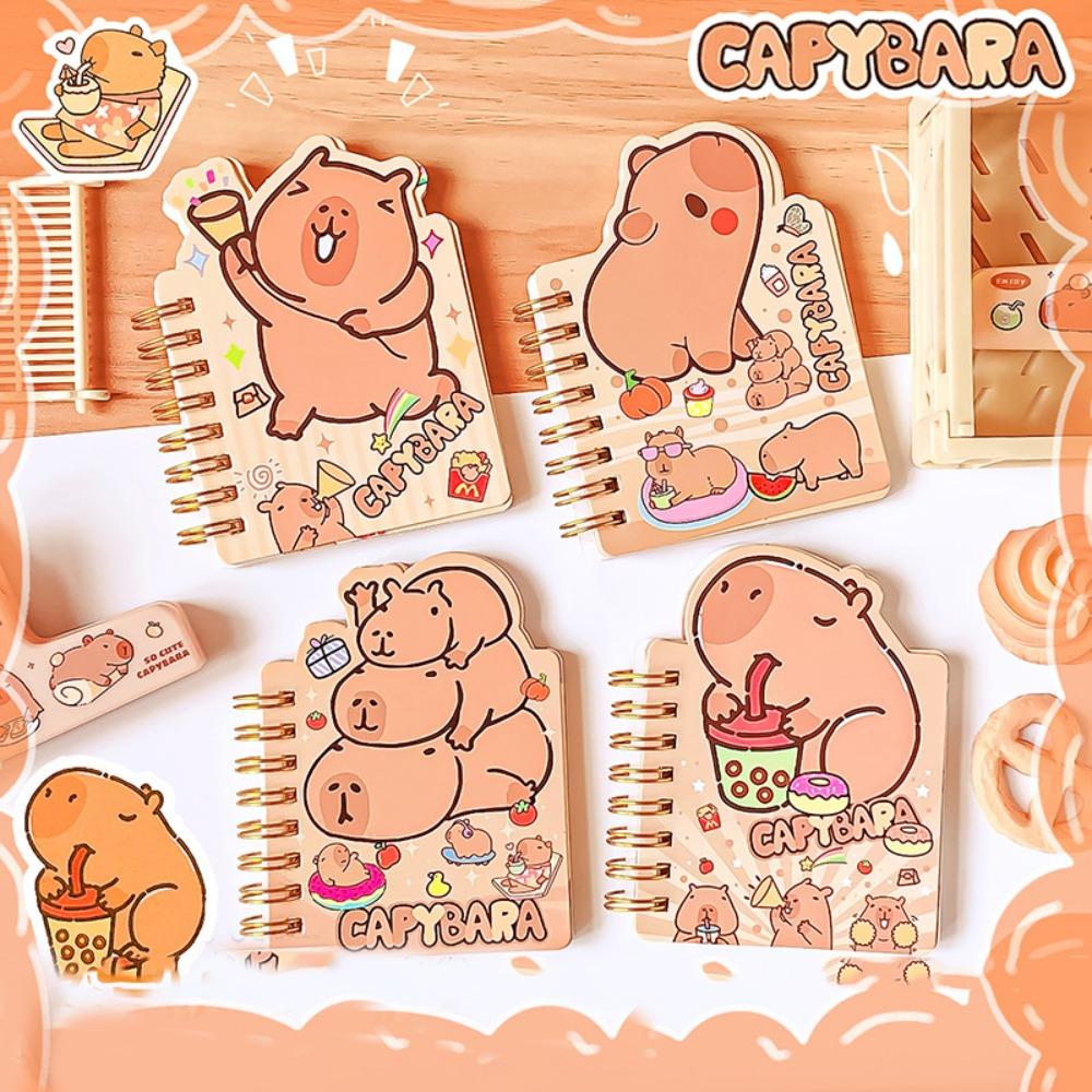 Stationery Cartoon Capybara Notepads Multifunction Kawaii Capybara Notebook  Hand Account Book