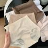 Ladies Summer Speed Dry Ice Silk High Waist Abdominal Lift Hip Breather Not Clip Hip Extension Crotch Triangle Briefs