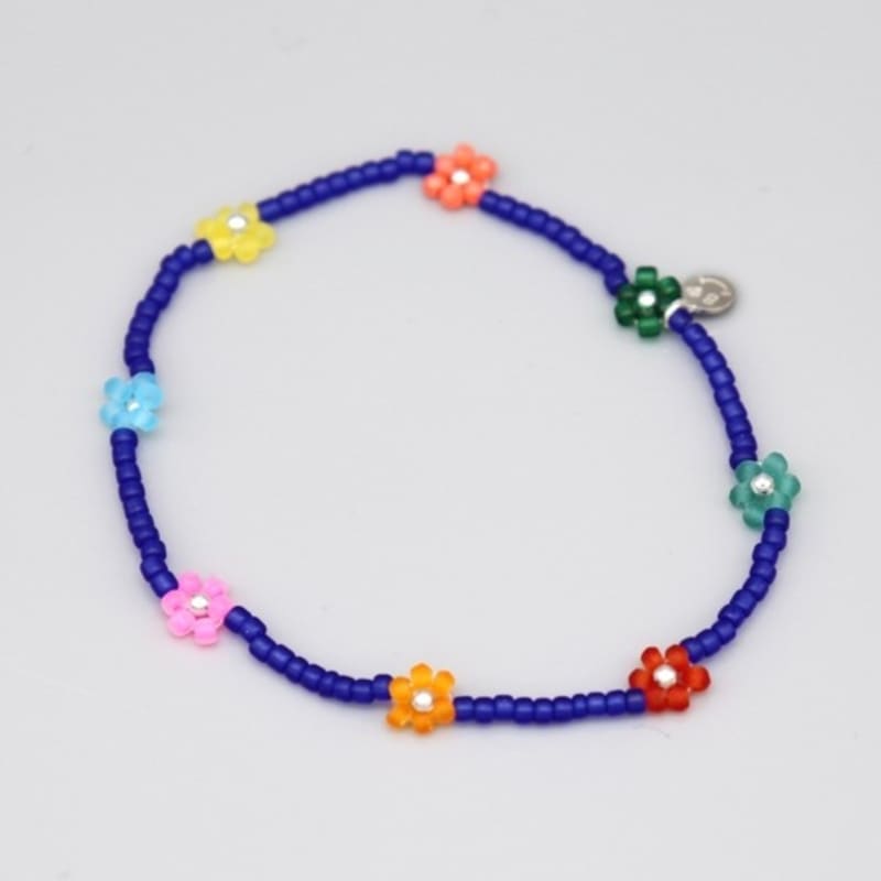 BONBEAU Flower Crush Multi-color Beads Bracelet Smile Charm Multi-color Flower Bead Bracelet
