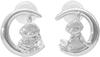 Boîte Édition Moomin Boucles d'oreilles Puce Croissant de Lune Little My Moomin pour Argent Produit Officiel [MOOMIN] [Ensemble Limité] (Ensemble 2 pièces) Femmes, 925,