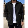 New Casual Men's Winter New Solid Color Pocket Zipper Long Sleeve Jacket
