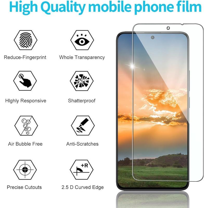 3 Stück HD Gehärtetes Glas Displayschutzfolie für Xiaomi Redmi Note 10 11 12 13 14 Pro 15 Pro 5G Glasfolie Kratzfest HD Glas