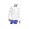 Solid Color Logo Print Crew Neck Long Sleeve T-Shirt Men Tops White 718838-100