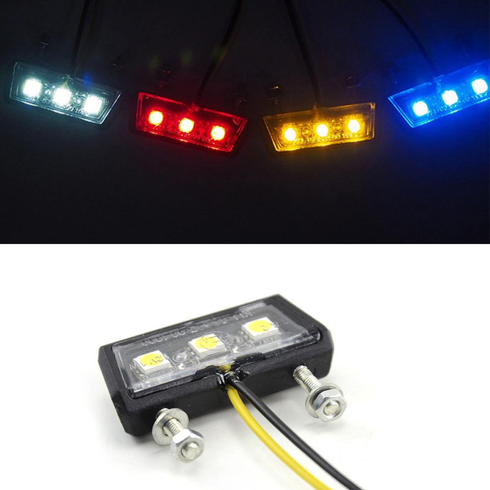 Universal LED Rear Tail Light & License Plate Holder for Kawasaki & Yamaha Motorcycles