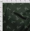 oneOone Cotton Flex Dark Green Fabric Leaves Diy Clothing Quilting Fabric Print Fabric By Yard 40 Inch