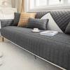 Solid Color Corduroy Sofa Cushion  Winter Plush Thickened Non-Slip Seat Cushion Simple Modern Leather Sofa Cover