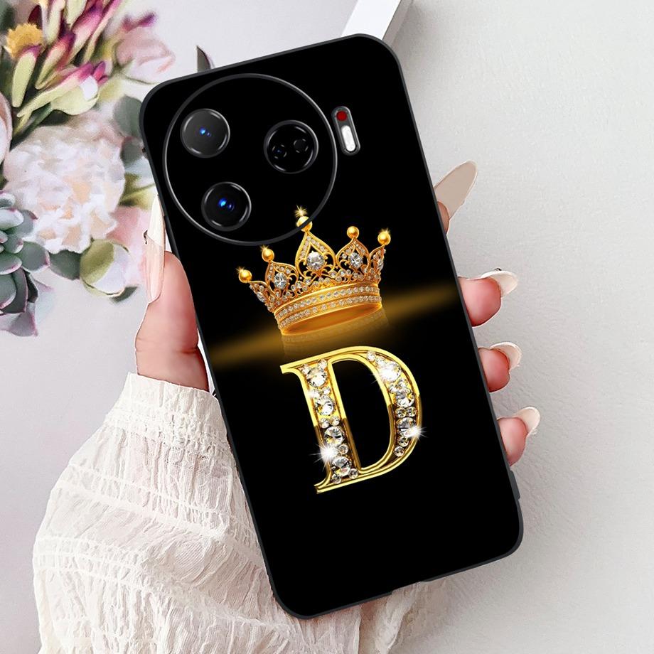 Phone Case For Tecno Camon 30 4G 5G 30S Pro 30pro 30 Premier Cover Soft Silicone Funda Matte TPU Capa Initial Letters Pattern