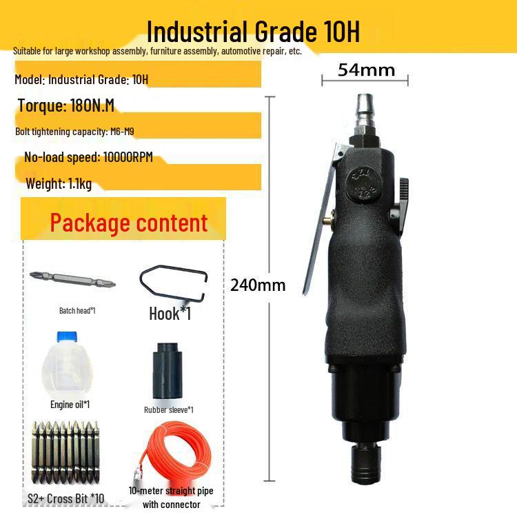 Industrial Pneumatic Screwdriver Air Tool for Woodworking & Decoration