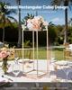 Wedding Flower Stand, 10PCS 60cm Column Flower Stand, Floral Stands with Metal Laminate, Gold Rectangular Floral Display Rack for Wedding, Party,