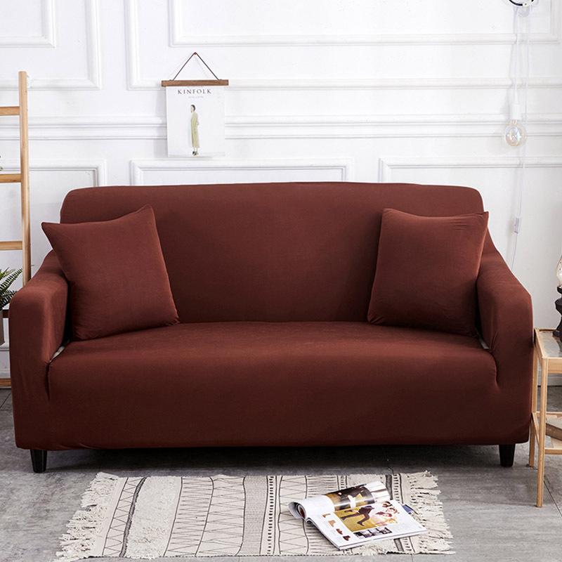 Capa de sofá de cor lisa, capa completa, capa multifuncional, capa de sofá elástica, capa completa, combinação universal de quatro estações, concubina real