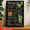 Vintage Metal Cocktail Recipe Sign Classic Drink Recipes Print Retro Bar Wall Decor PreDrilled for Hanging Bartender Gift