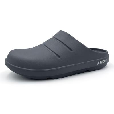Work Arch Room Foot Arch Rubber Clog No Kitchen Medical Indoor Outdoor Water EVA XLS1556 Gray [Amoji] Slippers, Indoor, Men's Sandals, Women's