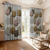 2pcs forest printed blackout curtains in multiple sizes for living room insulation and holiday decoration   easy to install