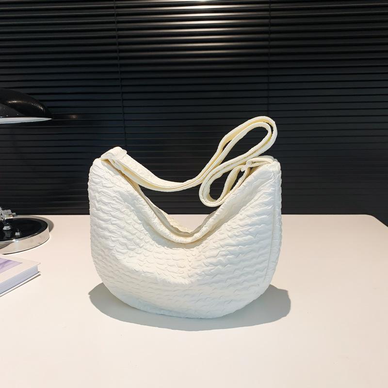 

Large capacity stylish simple tote bag summer new personalized simple shoulder bag retro fashion messenger bag белый