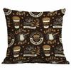 New Coffee Bean Creative Pillow Case Double-sided Printed Home Cafe Cushion Decoration
