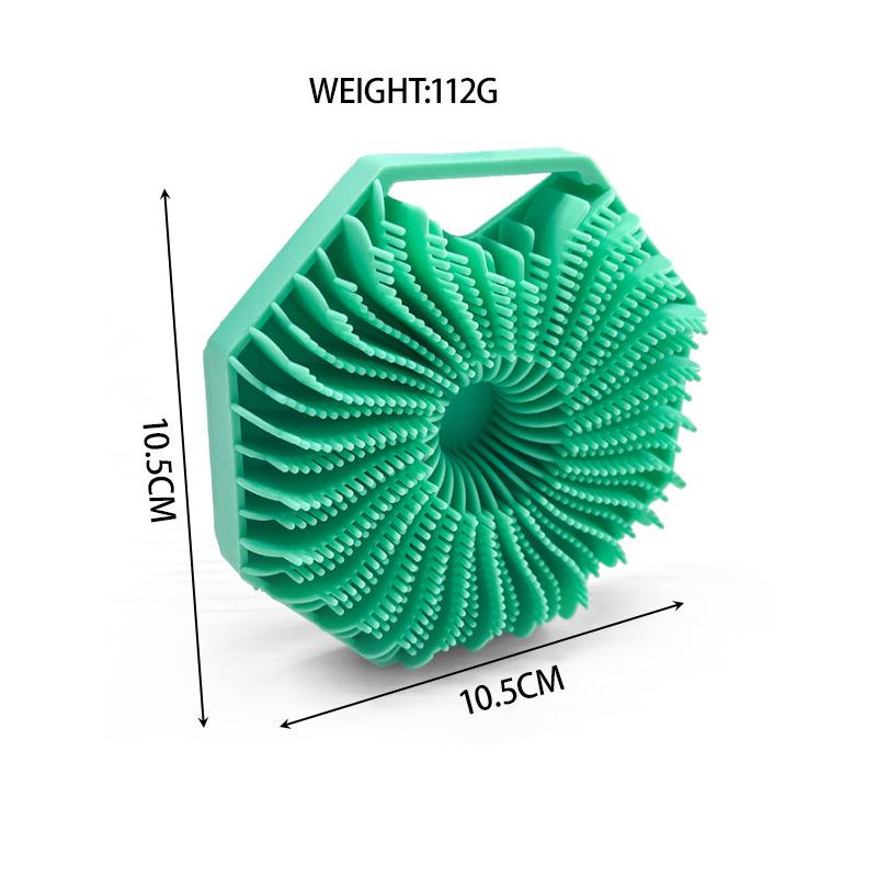 Silicone Bath Brush Hanging Handheld Soft Skin Deep Cleaning Exfoliating Shower Face Wash Brush For Bathing