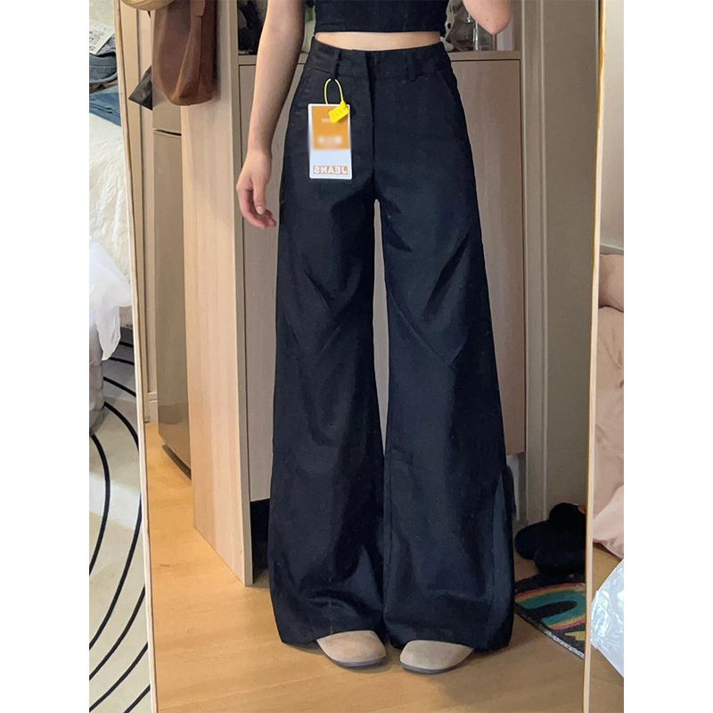 

Black Fancy Spring & Fall Plus Size Ladies Small Suit Pants Black [Regular] XL [Recommended 60-70kg]