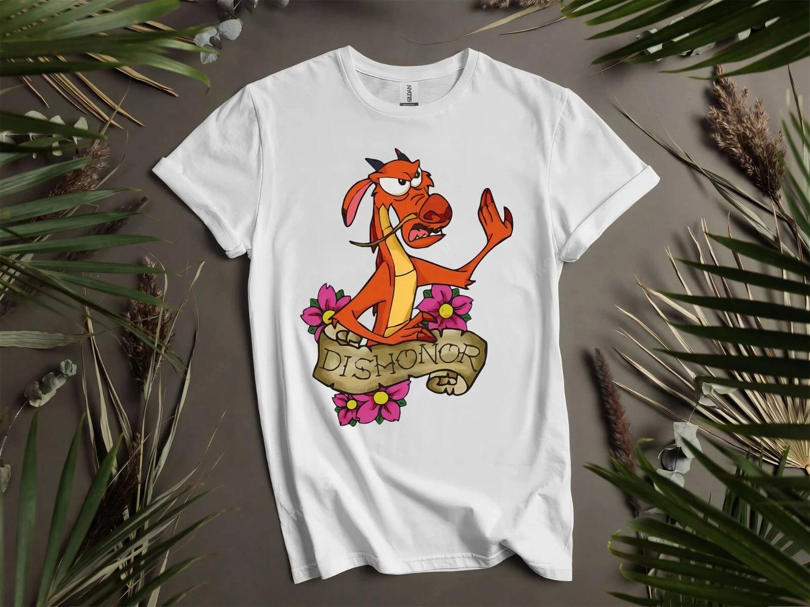 Disney Mulan Funny Mushu Dragon T-shirt T shirt Men Women Unisex Tshirt K249 XL
