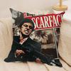 SScarface Movie Cushion Cover Silky Short Plush DoubleSided Printed Pillow Case for Sofa All Seasons Home Decor Gift
