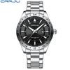 CRRJU New Watch 5007 Men's Watch Stainless Steel Strap Simple Business Watch